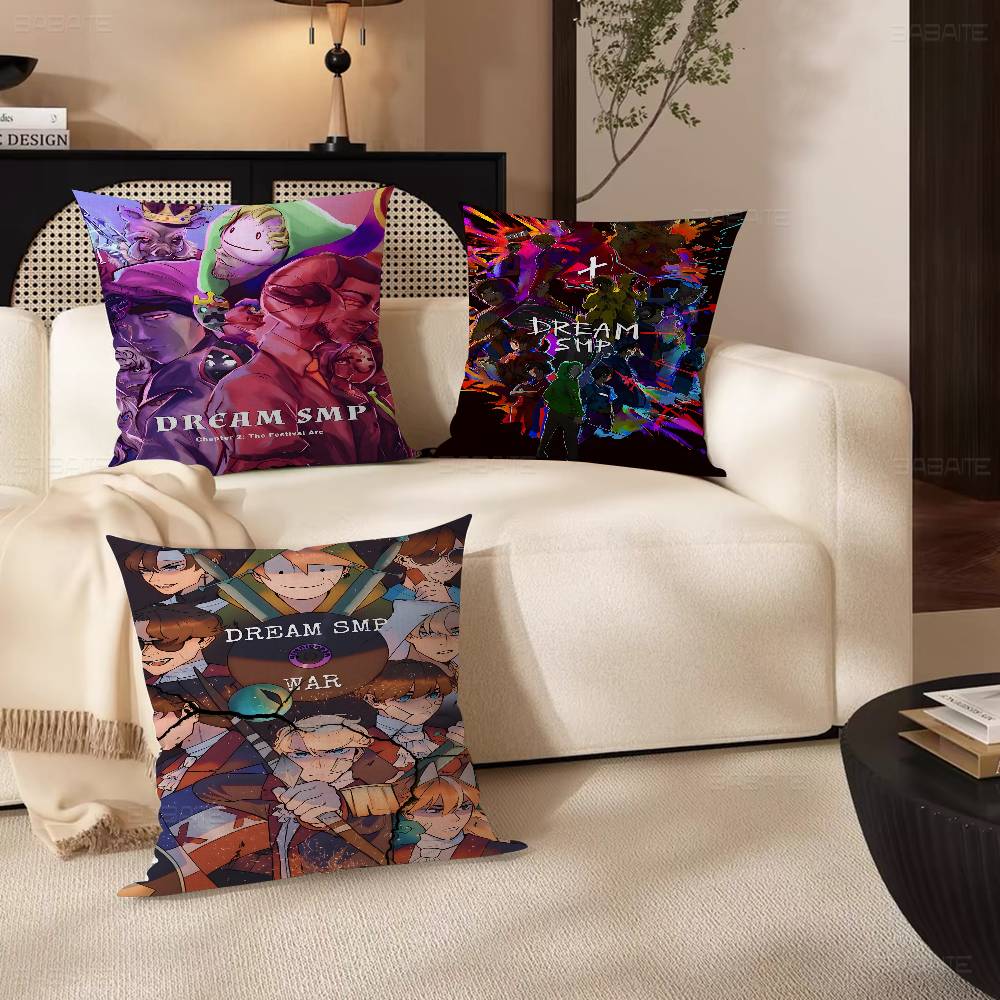 Dream Smp Japanese Anime Cushion Cover Pillowcase Upholstery Sofa Throw Pillow Home Decor Pillowcas