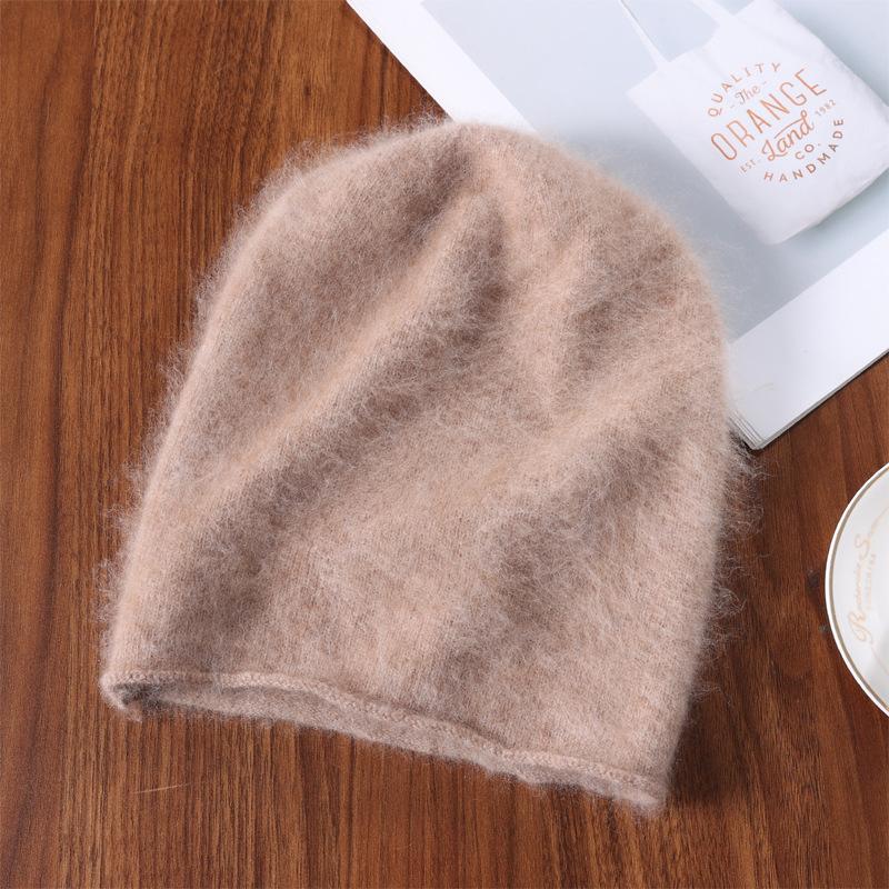Furry Knit Cap Warm Knit Wool Hat Warm Ski Hat Chic Winter Beanie For Ski Slopes Outdoor Ski