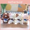 Charming Bear Bag Accessory Adorable Plush Toy Soft Keychain Ornament