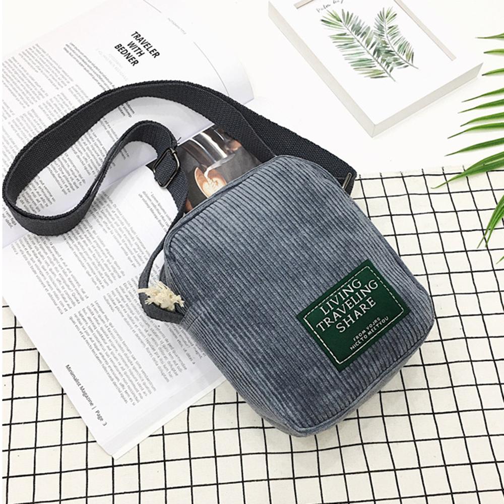 FASHION Cute Girl Canvas Bag Ins Small Crossbody Bag Female Student Solid Colour Simple Adjustable Strap Shoulder Bag Daily Women'S Bag
