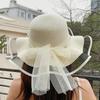 Straw Hat Women's Summer Sun Hat Korean Version Fashionable Seaside Sun Protection Large Brim Sunshade UV Protection Foldable Beach Hat