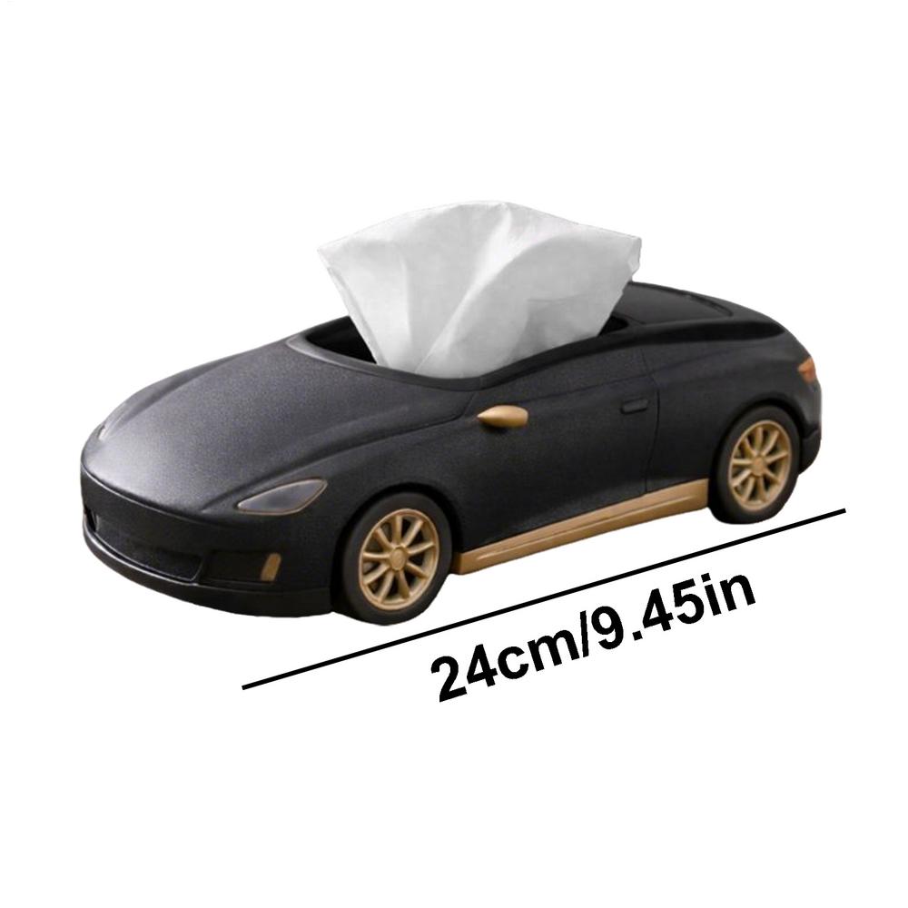 Sports Car Shaped Tissue Box Vinyl Car Mounted Tissue Box Aesthetic Tissue Box Storage Organizer Automotive Table Decor чёрный