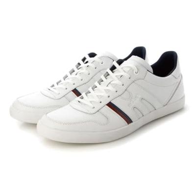 Pánské kožené tenisky Mobus, pravá kůže, sportovní, ležérní, vycházkové boty, aktuální model HESEL (Bílá/Tmavě modrá, Měření 26 bodů, 0 centimetrů)