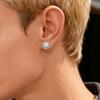 Modische glänzende Zirkon-Magnet-Ohrklemme für Damen Herren, Nicht-Piercing Clip-Ohrringe, Hochwertiger hypoallergener Schmuck
