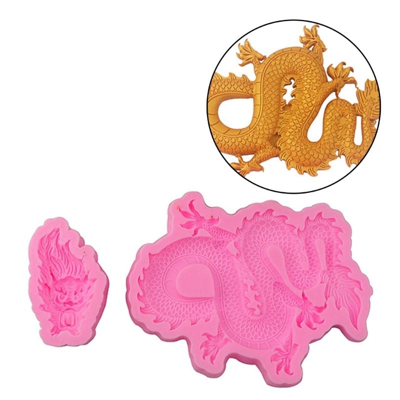 

Q1JB Detailed Chinese Dragon Silicone Mold Baking Supplies Soap Making Molds Crafting Moulds Silicone Hand-Making Tool