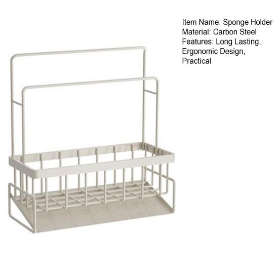 Kitchen Sink Caddy Sponge Holder Large Capacity Rustproof Self-draining Multipurpose Soap Dish Holder Drying Rack