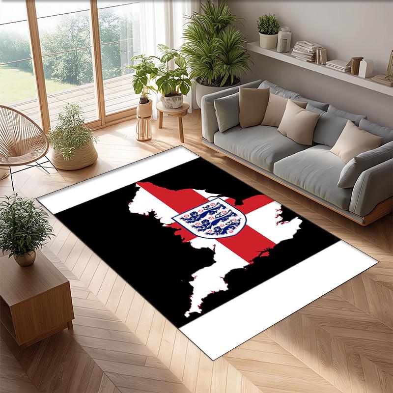 England national football team Printed Flannel Area Rug Non Slip Soft Polyester Floor Carpet Indoor Decor Mat for Bedroom Living Room Sofa