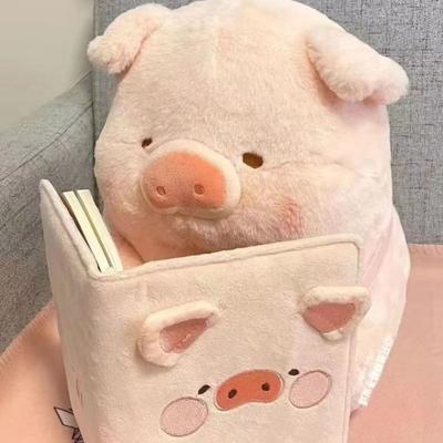 Cute Cute Lulu Pig Plush Toy Doll Throw Pillow Bed Doll Healing Department Gluttonous Pig Birthday Gift