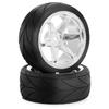 1/10 RC Racing Tires & Metal Wheels 12mm Hex for 1:10 Scale RC On Road Car Tamiya TT01 TT02 XV01 XV02 PTG-2 HSP HPI Kyosho Parts