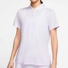 Nike Dri Fit Polo Shirts Women's Light Purple Polo Collar Moderate Straight Fit BV0218-509