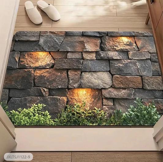 Popular Cat Black and White Visual Pad 2D Optical Illusion Door Pad Terrace Porch Living Room Office Carpets Decoration