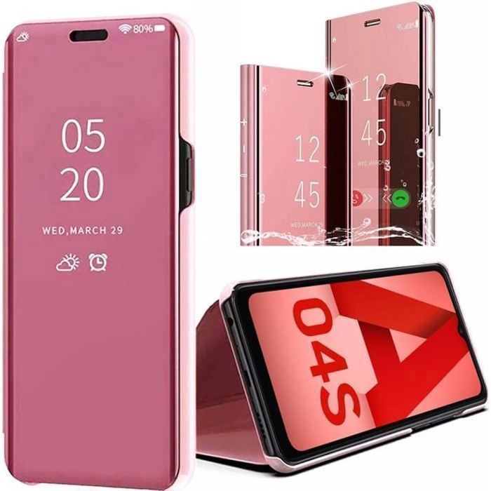 Coque de protection - Samsung - Galaxy A04s - Rose - Effet Miroir - Anti-Rayure