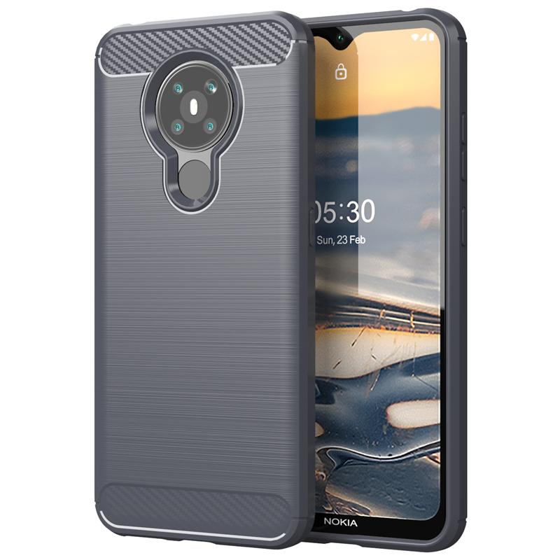 Für Cover Nokia 5.3 Hülle Für Nokia 5.3 Weiche TPU Bumper Kohlefaser Handyhülle Für Nokia XR20 2.4 3.4 5.4 6.2 7.2 8.3 5.3 Fundas