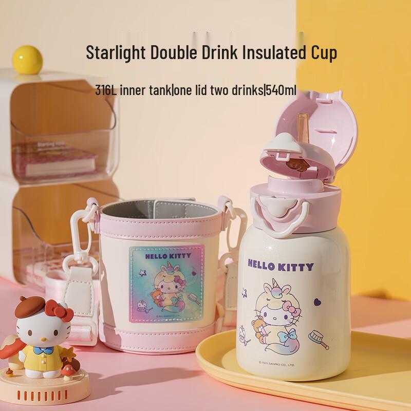 BEDDYBEAR Kids Dual-Drink Insulated Water Bottle 540ml