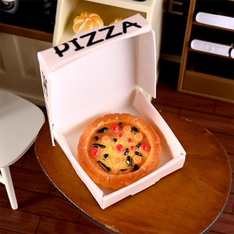 10 PCS Cute Dollhouse Miniature Simulated Kitchen Food Toy Pizza Model Home Decor Kid Play Toy Micro Landscape Ornaments Gifts