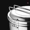 201 Stainless Steel Circular Lunch Box 800~1100ml Single-layer Office Worker Rice Boxes Students Canteen Cover Sealed Meal Box