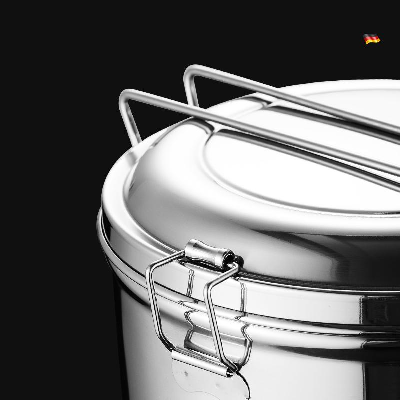 201 Stainless Steel Circular Lunch Box 800~1100ml Single-layer Office Worker Rice Boxes Students Canteen Cover Sealed Meal Box