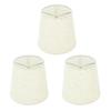3Pcs Lampshades Hand Crafted Natural Linen Stylish Dustproof Barrel Chandelier Shades For Table Lamps and Floor Light