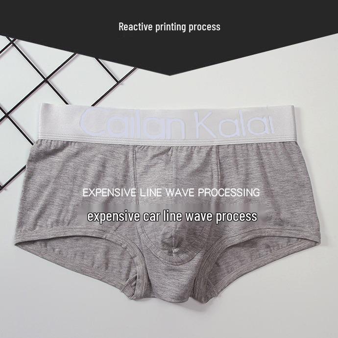 ZKIICK Pánské prodyšné modalové boxerky – Středně vysoký pas, mladistvý styl