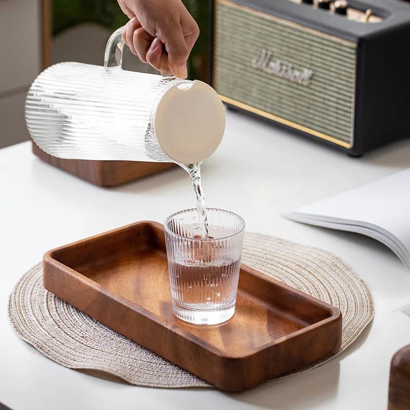 South American Walnut Rectangular Tray Japanese-style Wooden Dessert Tray Solid Wood Tea Tray Household Wooden Fruit Wooden Tray
