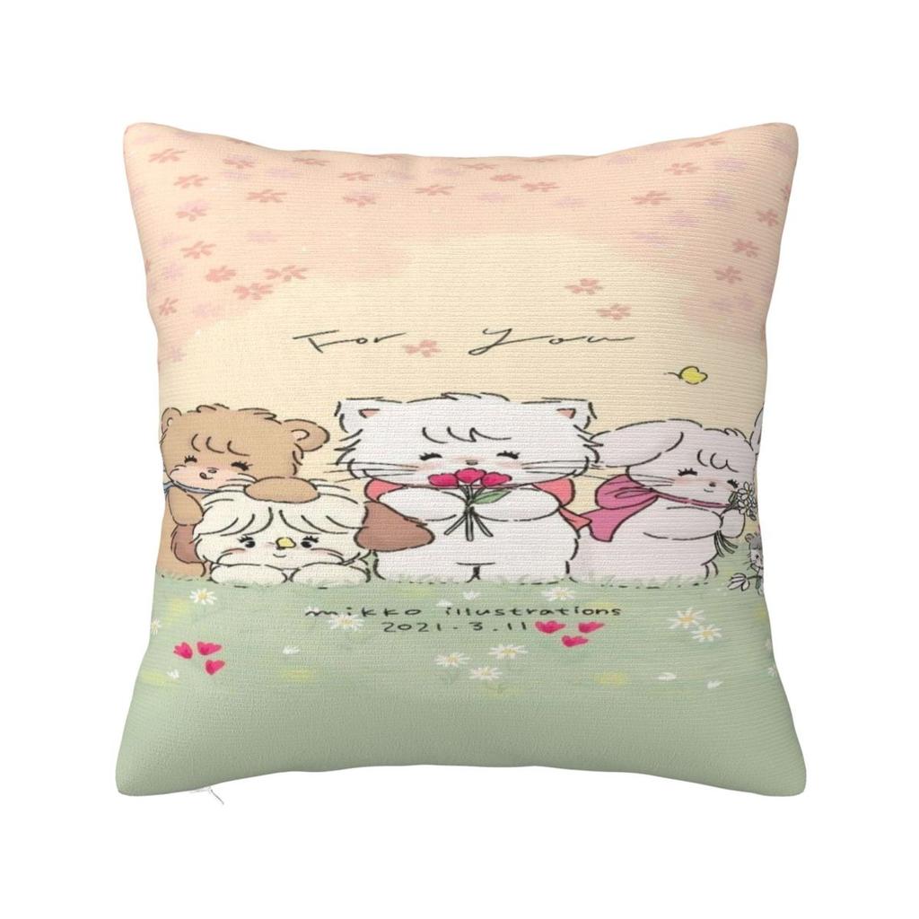 M-Mikko Pillow Case Cushion Cover Soft Custom Pillow Cover Retro Trendy Pillowcases For Sofa Home Decorative