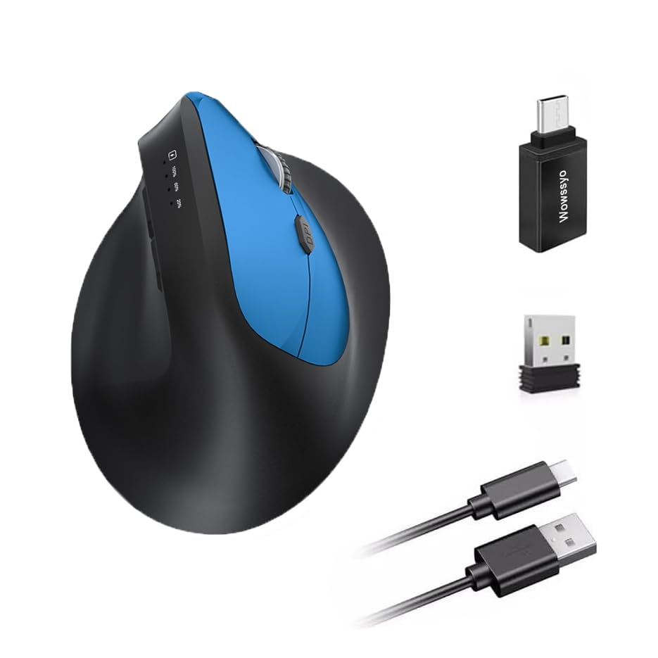 Quiet Bluetooth 3 6 Buttons Bluetooth Dual Connection Wired Mouse with 6 Offset USB Ergonomic Design for Remote Office 6 Lightweight and Compatible