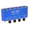 4 Input 1 Output Audio Mixer Stereo Mixing Board Headphone Amplifier DC 5‑12V 3.5mm Jack