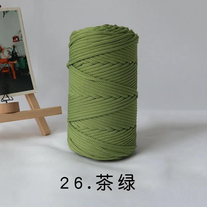 300g/4mm Polyester Nylon Mischgarn Große Rolle Runder Hohlfaden DIY Handgewebtes Wandteppich Dekorationsgarn Häkelstrang