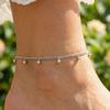 Stainless Steel Link Cable Chain Anklet For Women Waterproof Beaded Anklet Fashion Foot Leg Accessories Gift