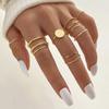 Cross Leaf Ring, Pearl Sun Moon Ring Set For Women