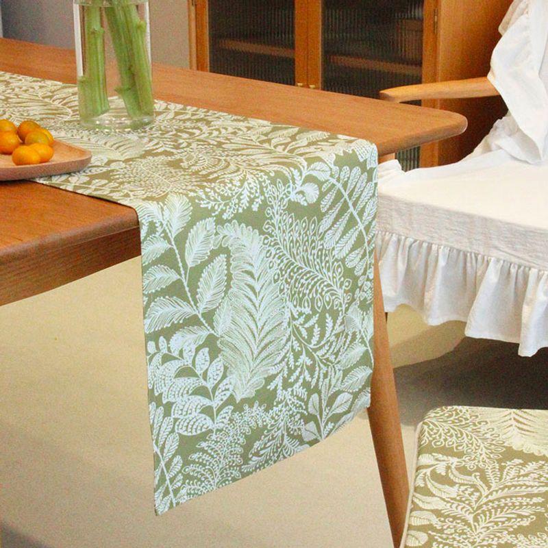 

American Style Fresh Table Runner Waterproof Plant Florals Ins Retro Dining Table Decorative Cloth Entrance Cabinet Cover Spring Table Runner 32*140cm