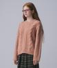 FUNFROMFUN V-Neck Cable Knit Pullover, Apricot