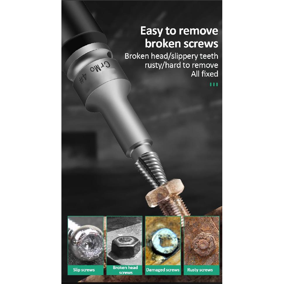 Universal Damaged Screw Extractor Easy Out Bolt Extractor Set Bolt Stud Remover Tool Drill Set Broken Speed Out Bolt Extractor