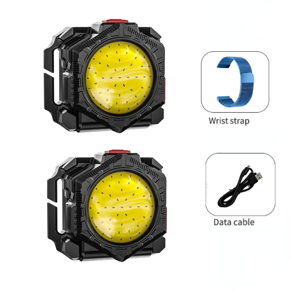 

Светодиодный наручный фонарь, портативный мини-фонарик, перезаряжаемый через USB, лампа для часов, наручный фонарик, фонарь для спорта на открытом воздухе, беговые фары 2PCS