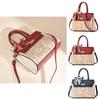 Chic Large Pu Tote Bag For Women With Stylish Color Block Accents And Zipper
