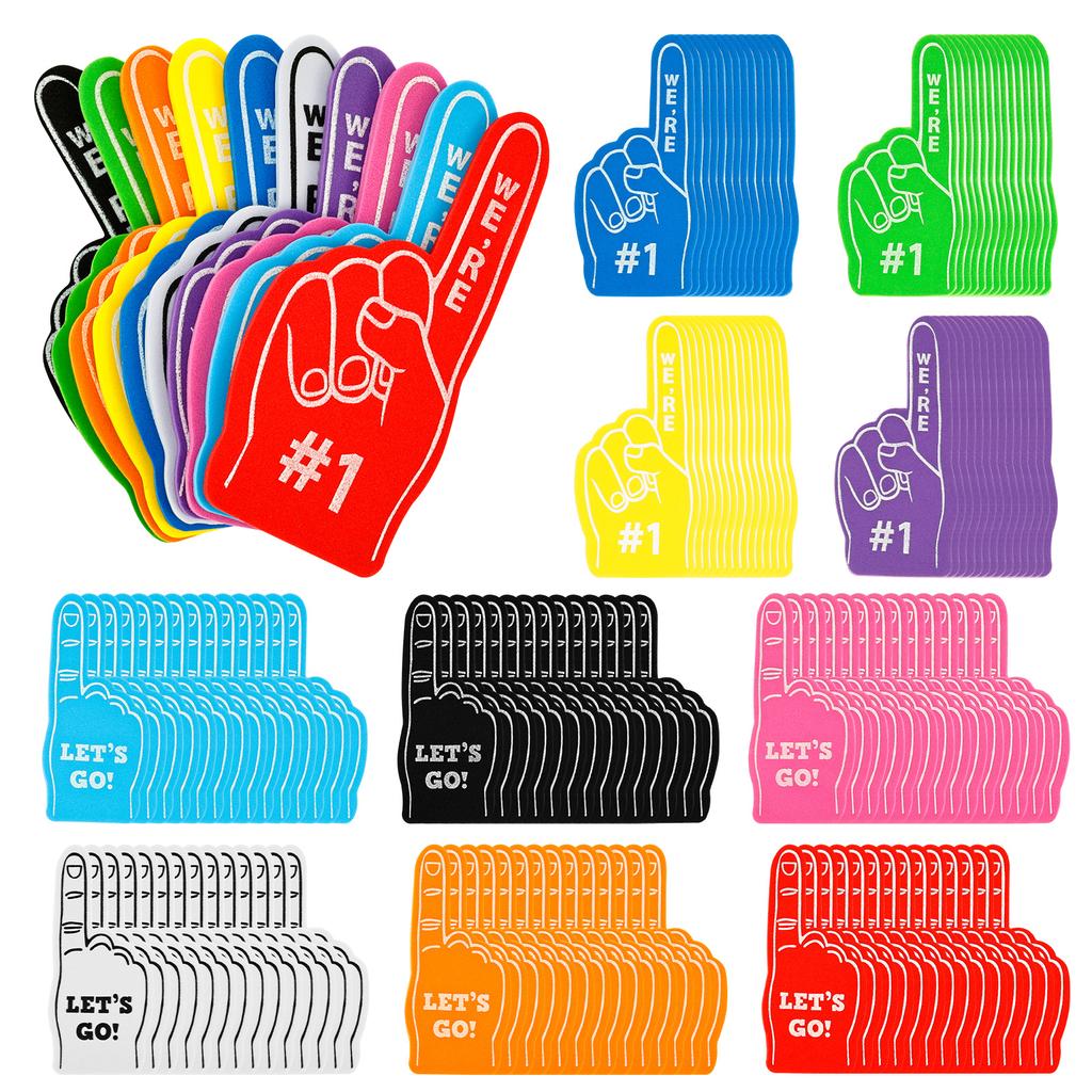 50/150 st Hejarklackshandskar Nr 1 Spel Hejarklackshandskar Tecknad JätteHejarklack Nr 1 Finger för Hejarklack Hejarklacksfest