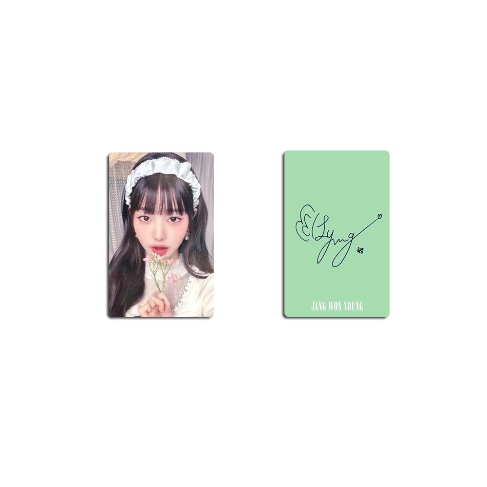 Set Photocard & Carte Postale du Groupe IVE Wonyoung Jang: Photocartes aléatoires, Cartes postales assorties, Petit design rond