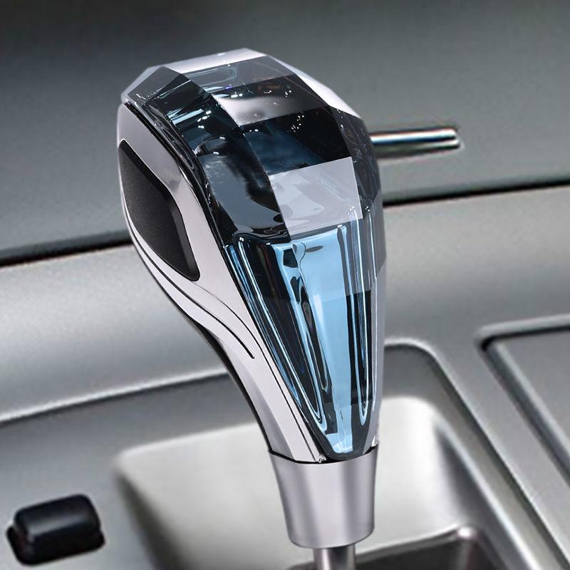 Crystal Shift Knob, Suitable For 8-10-12MM Diameter Threads. R135-246 Offers Multiple Gear Options With Seven Color Crystal Led