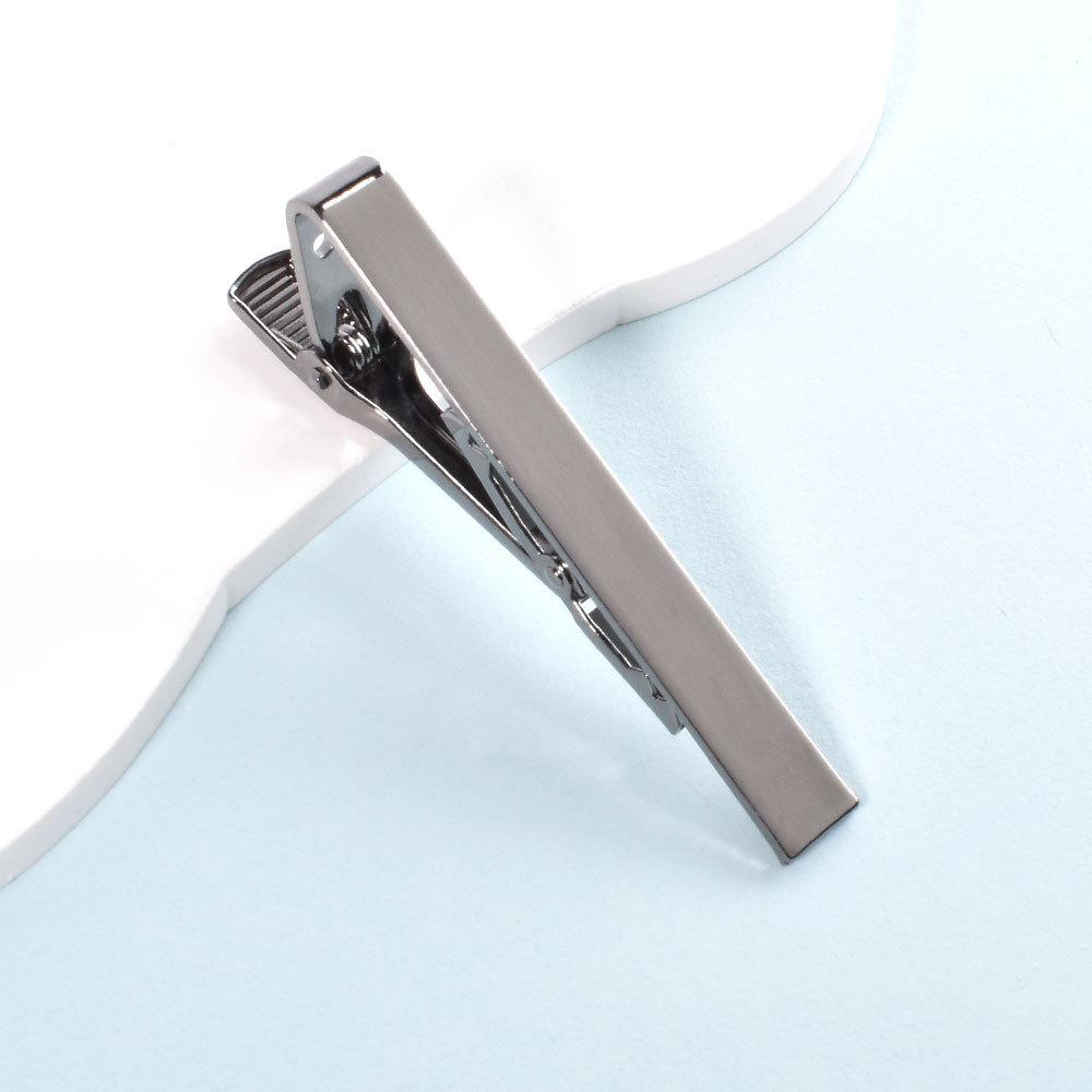 Men's Brass Tie Clip - Smooth Minimalist Business Tie Bar, Classic Formal Shirt Accessory, Elegant Office Wedding Gift