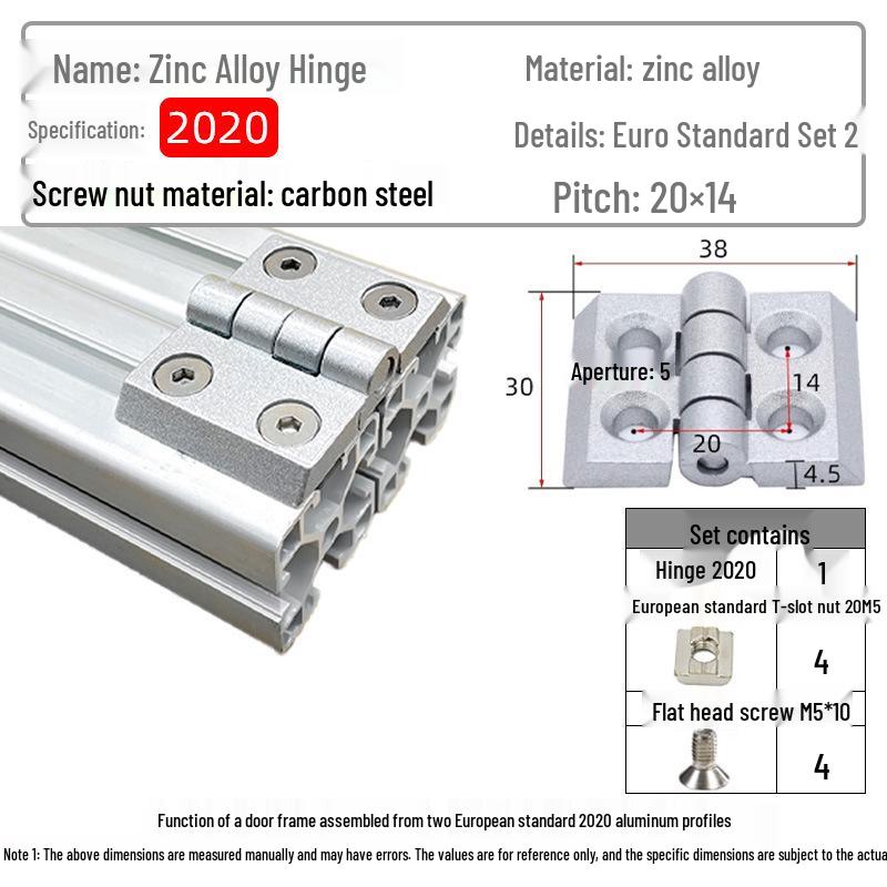 Hochleistungsscharniere aus Zinklegierung für Aluminiumprofiltüren (20/30/40/45)