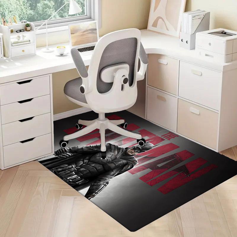 1 Stück Büro Teppich Stuhlmatten The Batman Filmplakat Perfekt für Bürostühle, Wohnzimmer oder Schlafzimmer, Polyester Teppich.HDT093