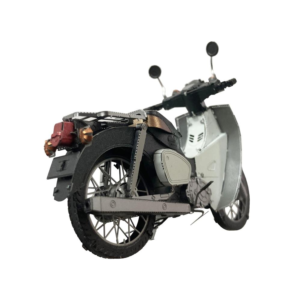 Tenyo Metallic Nano Puzzle and Building HONDA Super Cub 50 Stainless Steel No Adhesive Laser Craft 3D Culture, Science, Series T-ME-025M. Material,