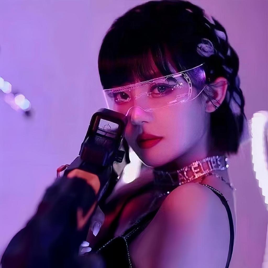 LED Glowing Glasses Bar Bundy Party Cyberpunk Tech Glasses Sci Fi Glasses Birthday Present