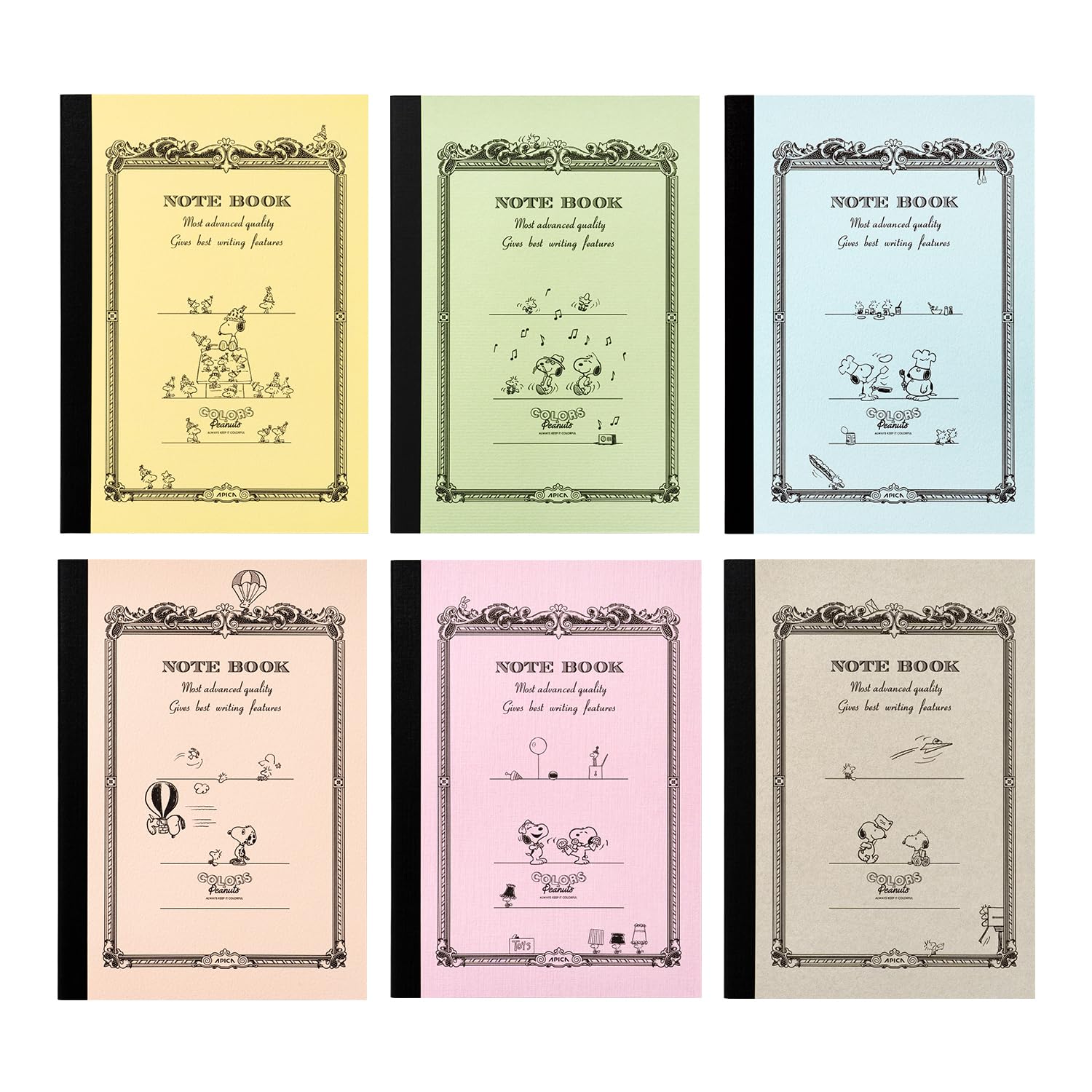 

Apica Notebook CD Notebook PEANUTS COP Snoopy A5 Assortment CDP11X6T 6-Pack