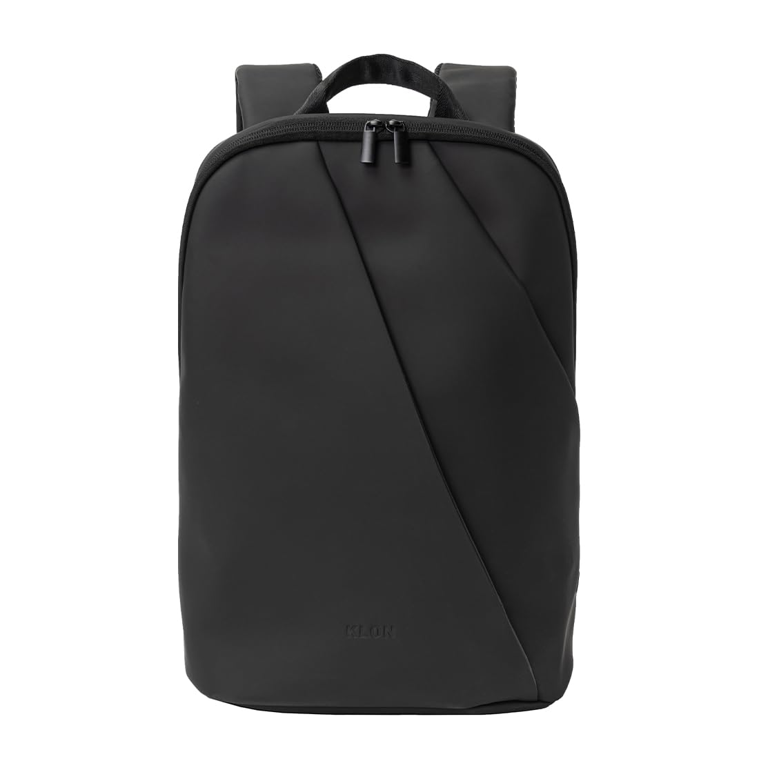 

KLON Matte Coated Rucksack - Wav Black, a lightweight, waterproof, slim business backpack for men and women, perfect for commuting or office wear.