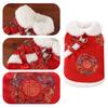 Chinese New Year Pet Outfit with Festival Pattern Traditional Spring Festival Celebrating Pet Costume Vest for Holiday