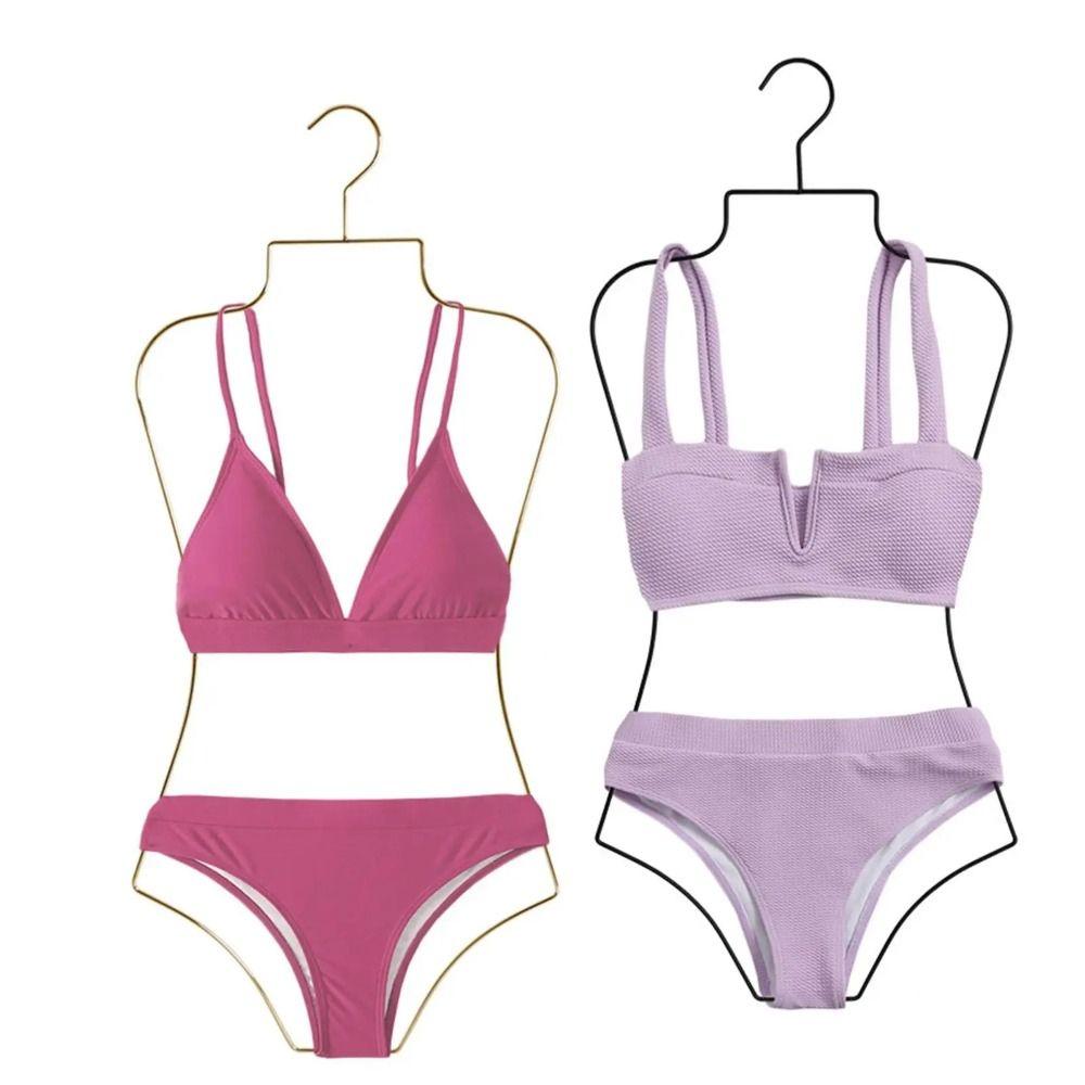 Foldable Lingerie Hanging Rack Aluminum Zinc Zinc Alloy Clothing Hanger Swimsuit Hanger  Beachwear