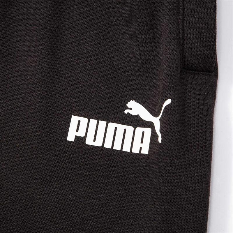 Puma Power Letter Ležérní potisk Stahovací šňůrka Fleecové Zúžené Pletené Sportovní kalhoty Pánské spodky Černá 686382-01