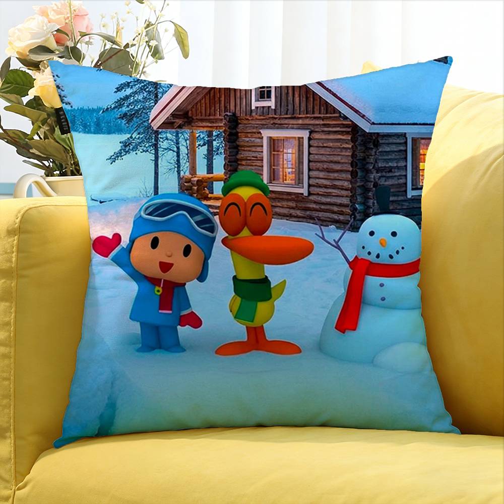 Cartoon P-Pocoyo Verschiedene Größen Quadratische Kissenhülle Für Auto Haus Schlafzimmer Dekor