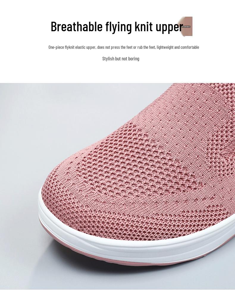 Women's Casual Thick-Soled Breathable Mesh Height-Increasing Shoes with Soft, Shock-Absorbing Air Cushion Soles